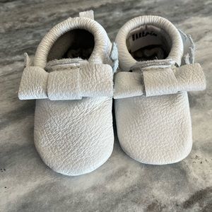 White Bare Soles Moccasins